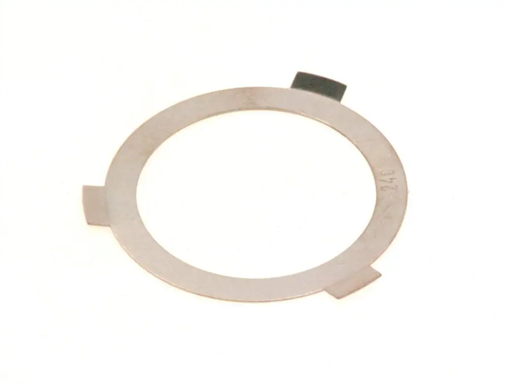 Metallischer Ring mit drei Befestigungslaschen, möglicherweise zur Verwendung in einer Installation oder für Bosch-Geräte.